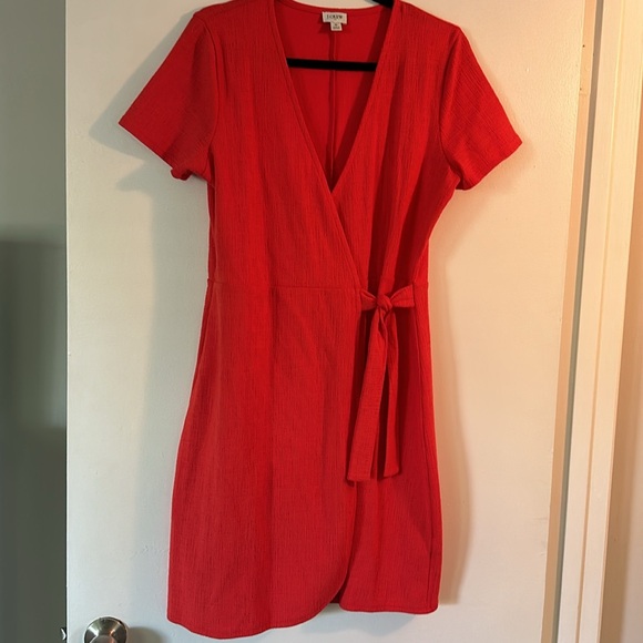 J. Crew NWOT Textured knit wrap dress - Picture 2 of 5